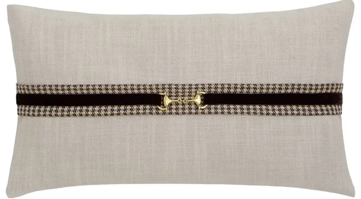 Carrie Buckle Lumbar Pillow - Beige