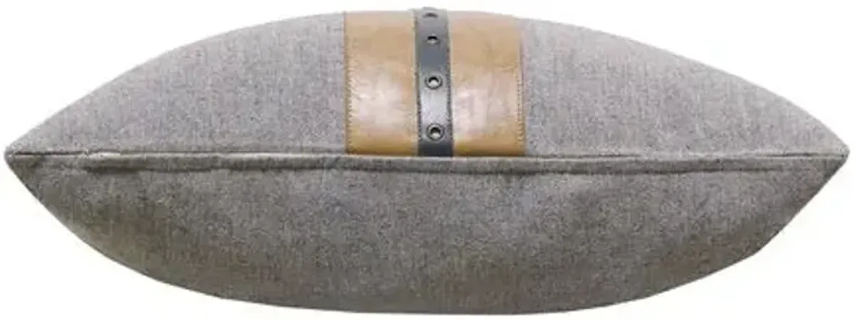 Carrie Buckle Pillow - Stone/Tan