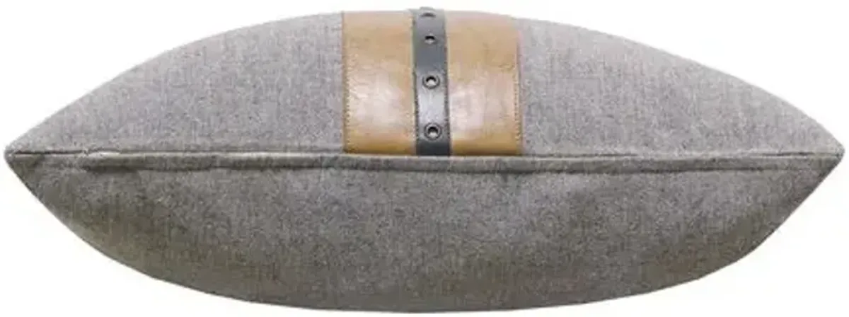 Carrie Buckle Pillow - Stone/Tan