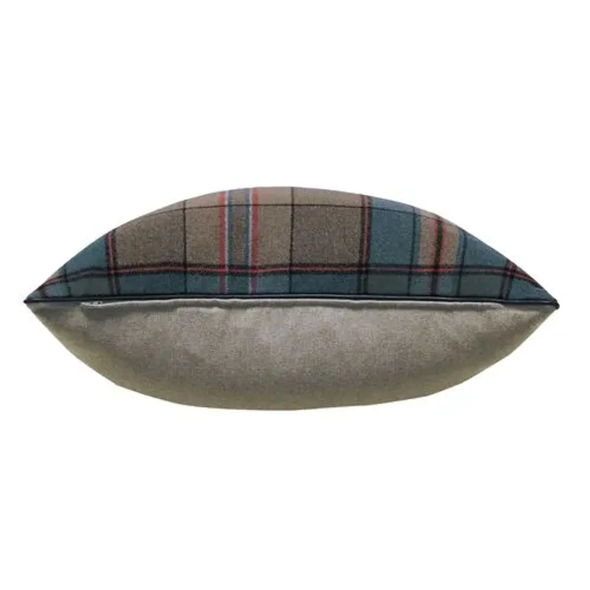 Carrie Plaid Pillow - Ruby/Navy