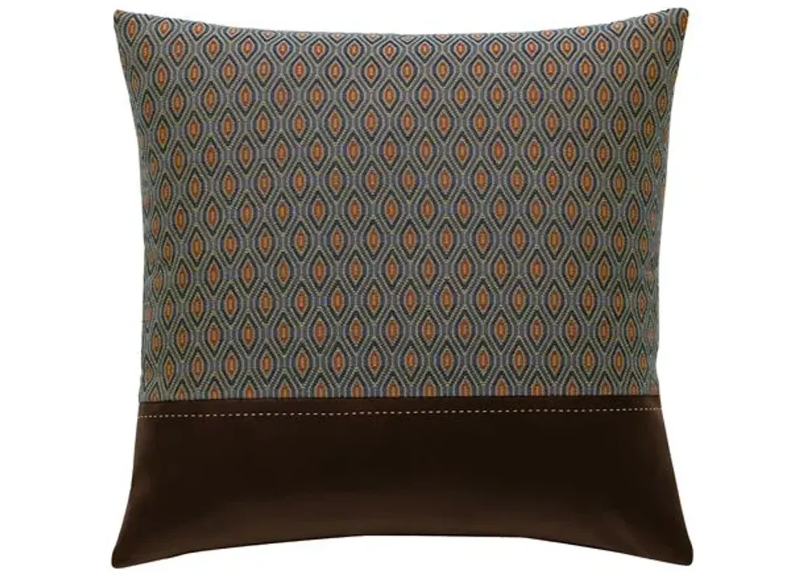 Carrie Ogee Pillow - Brown/Red