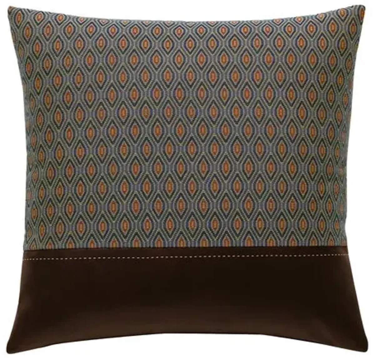 Carrie Ogee Pillow - Brown/Red