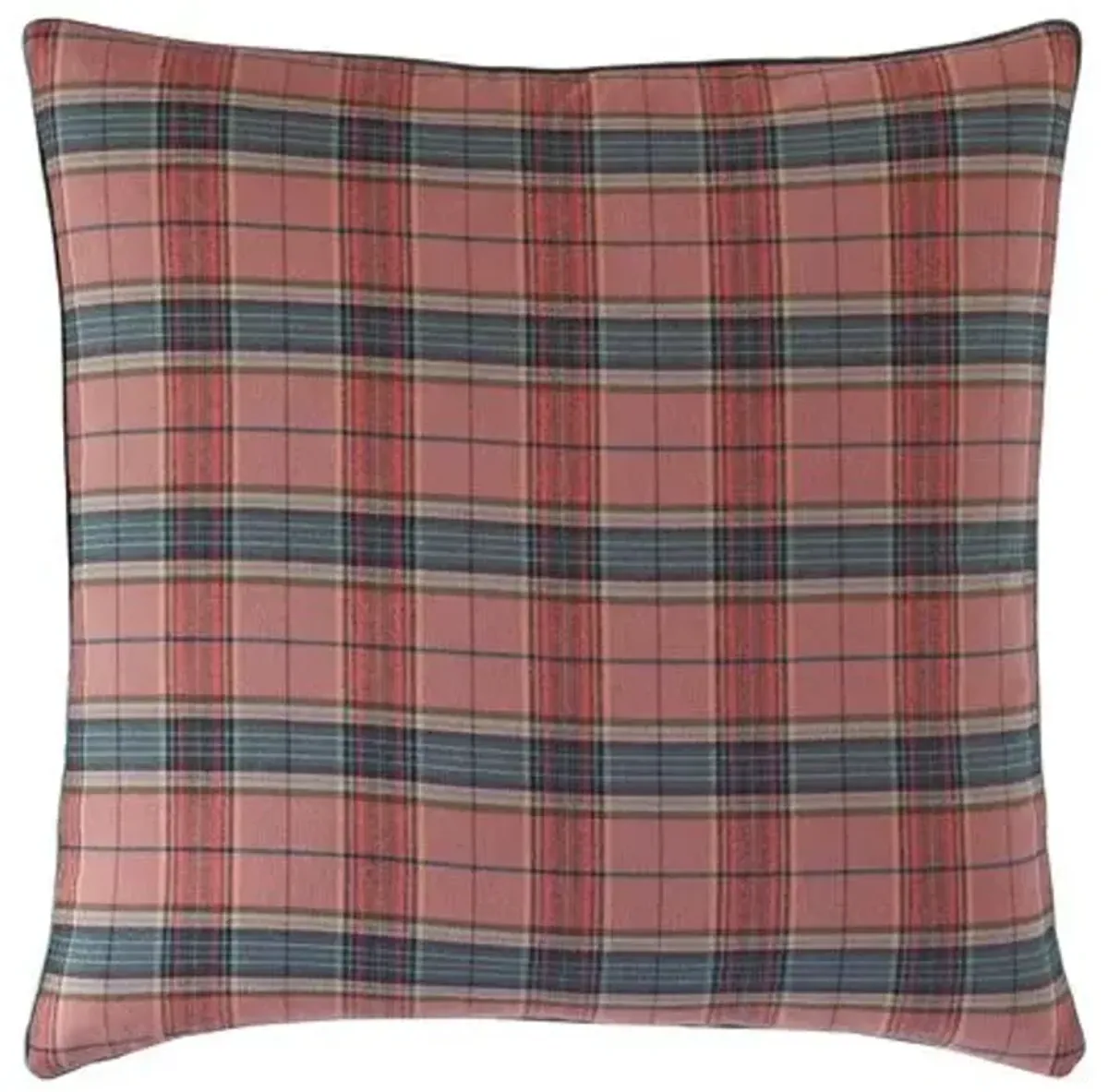 Carrie Plaid Pillow - Red/Charcoal