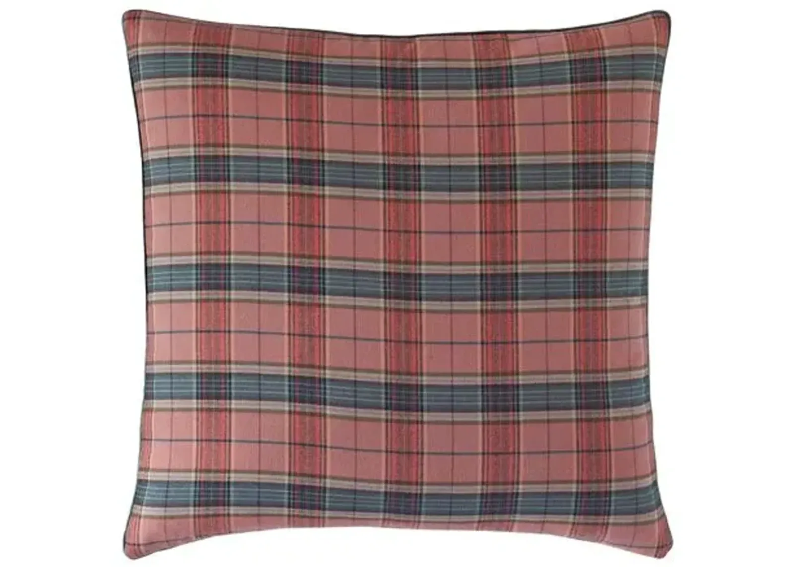 Carrie Plaid Pillow - Red/Charcoal