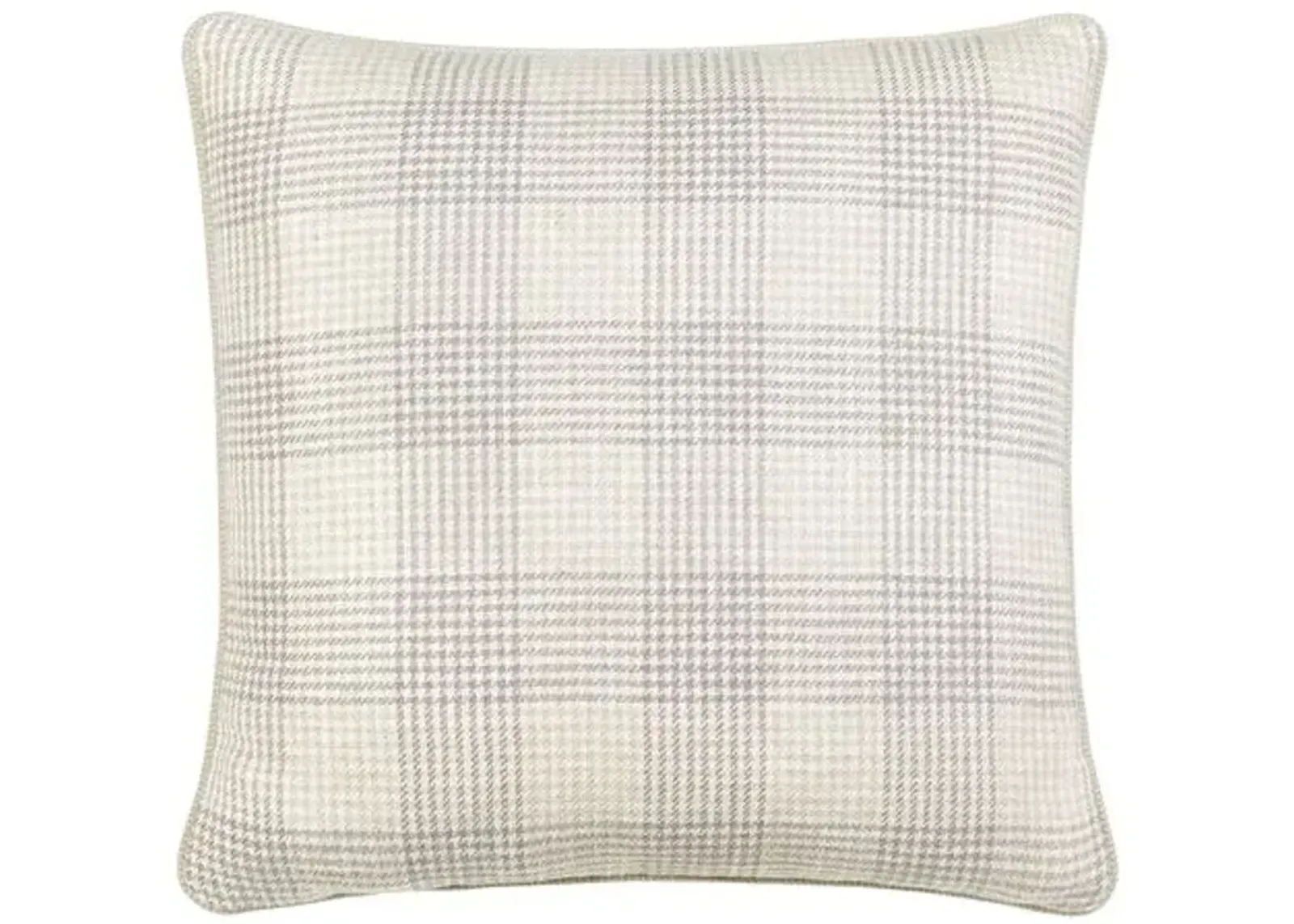 Harlen Houndstooth Check Pillow - Ivory