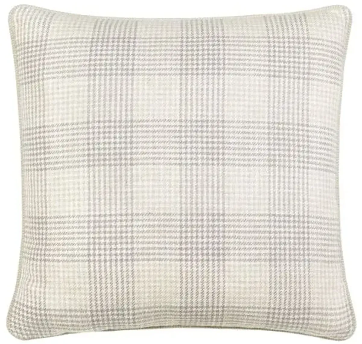 Harlen Houndstooth Check Pillow - Ivory