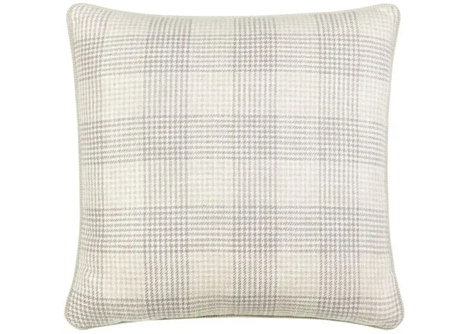 Harlen Houndstooth Check Pillow - Ivory