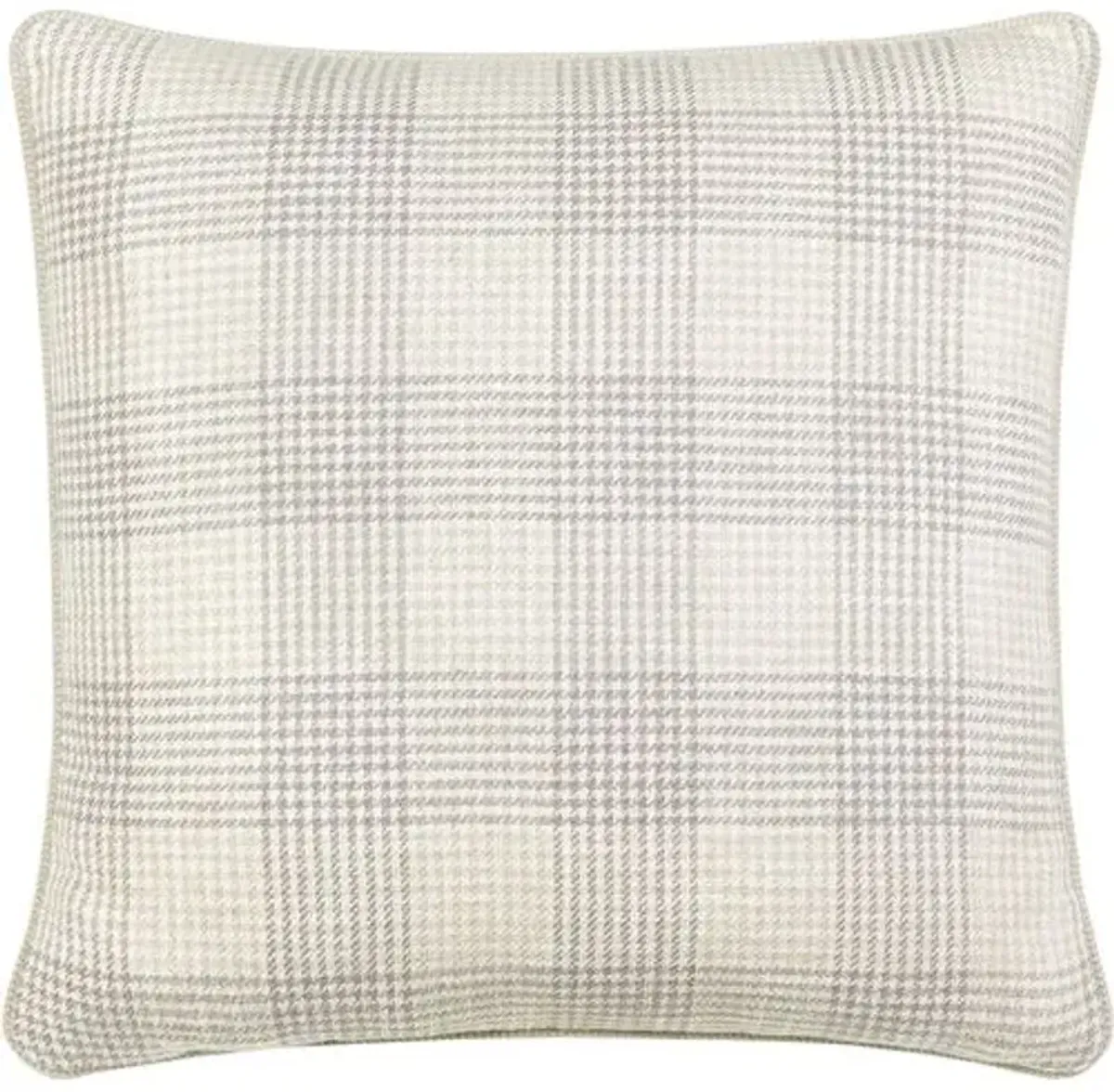 Harlen Houndstooth Check Pillow - Ivory