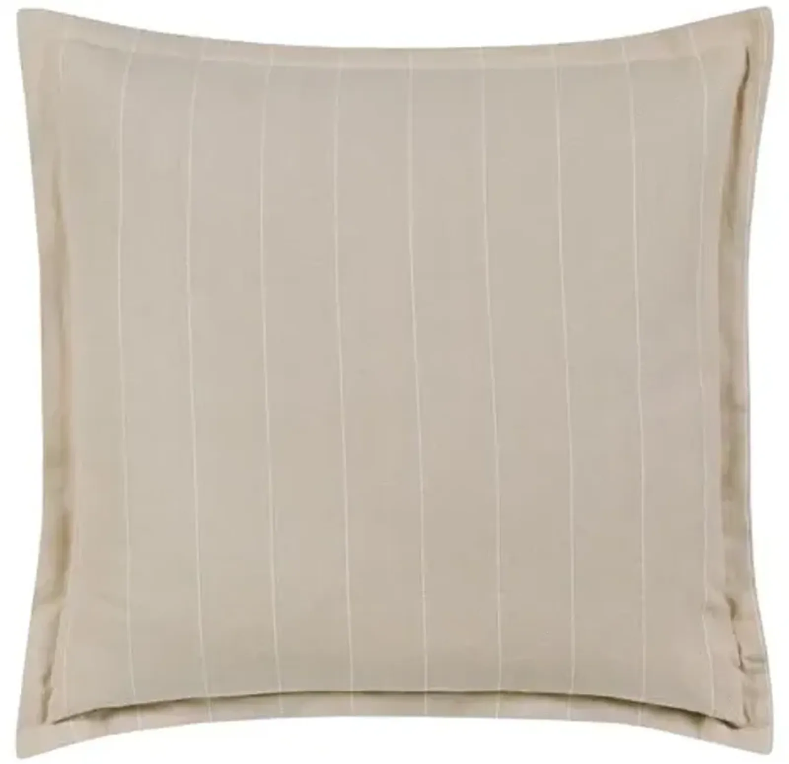 Harlen Pinstripe Flange Pillow - Latte/Ivory