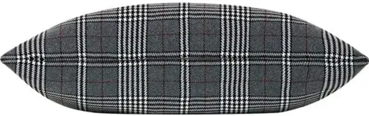 Carrie Plaid Lumbar Pillow - Gray