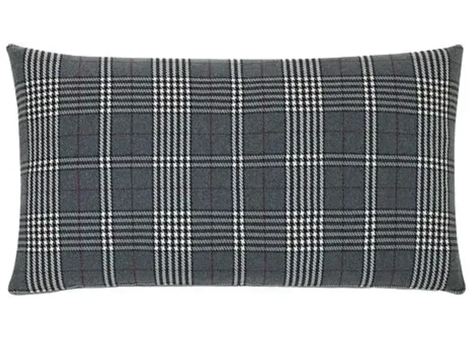 Carrie Plaid Lumbar Pillow - Gray