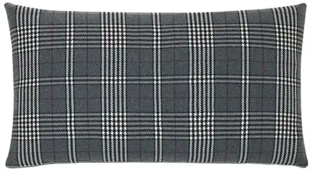 Carrie Plaid Lumbar Pillow - Gray