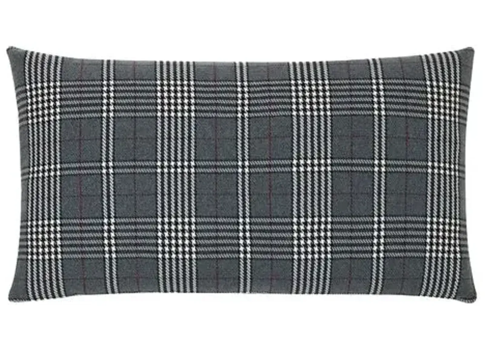 Carrie Plaid Lumbar Pillow - Gray