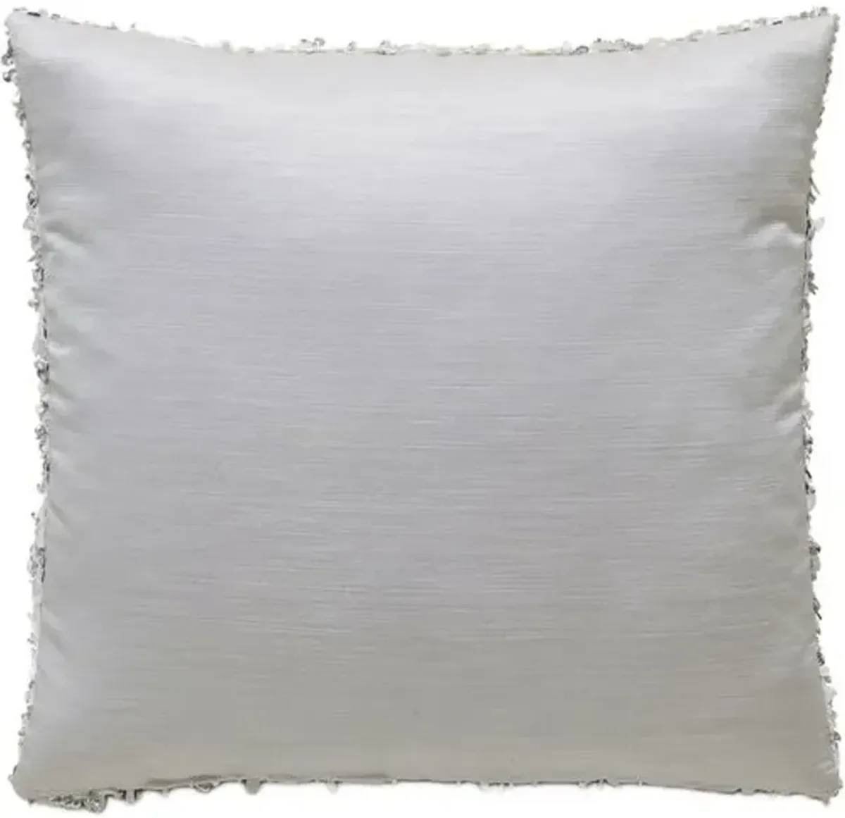 Celeste Metallic Sequin Pillow - Silver