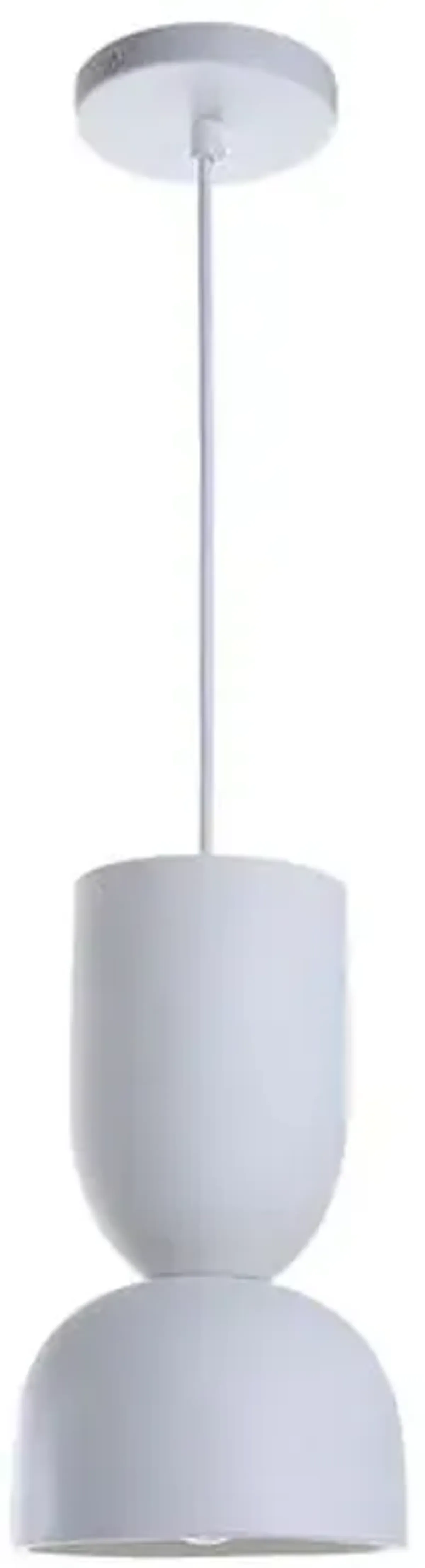 Ashen Cement Pendant - White