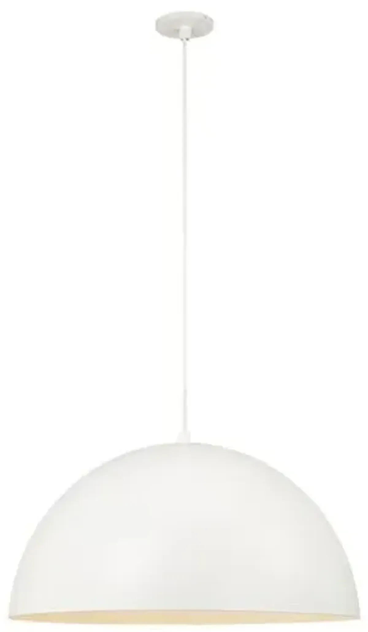 Maple Metal Dome Pendant - White