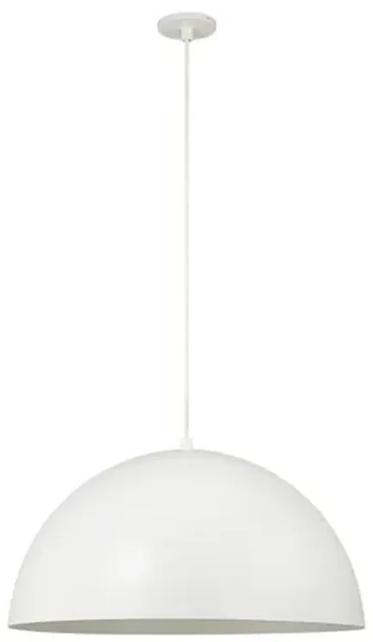 Maple Metal Dome Pendant - White