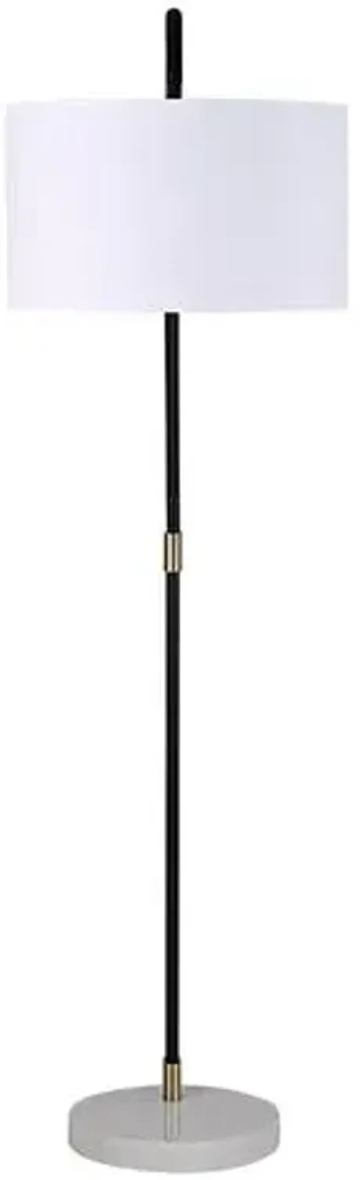 Myra Floor Lamp - Matte Black/White