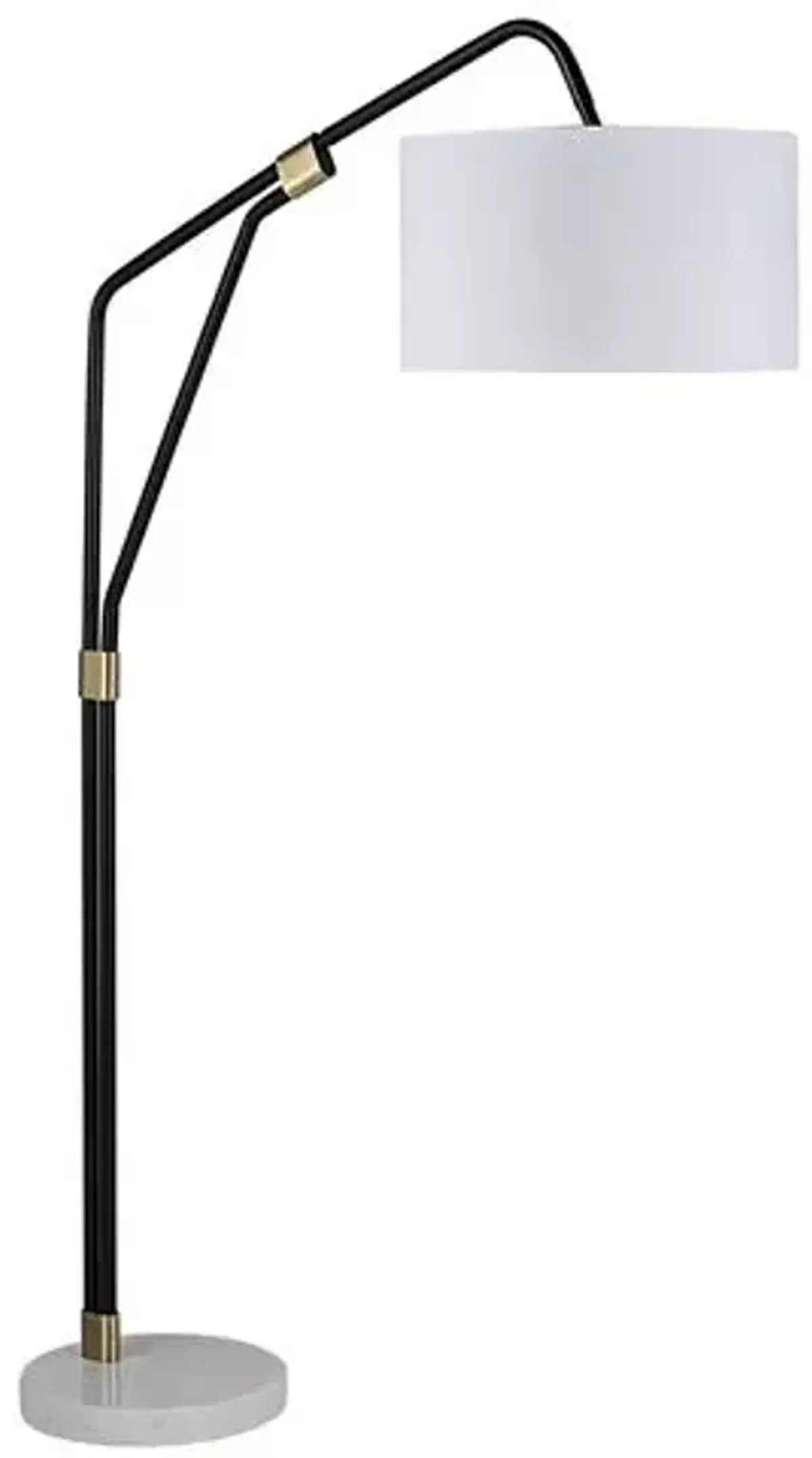 Myra Floor Lamp - Matte Black/White