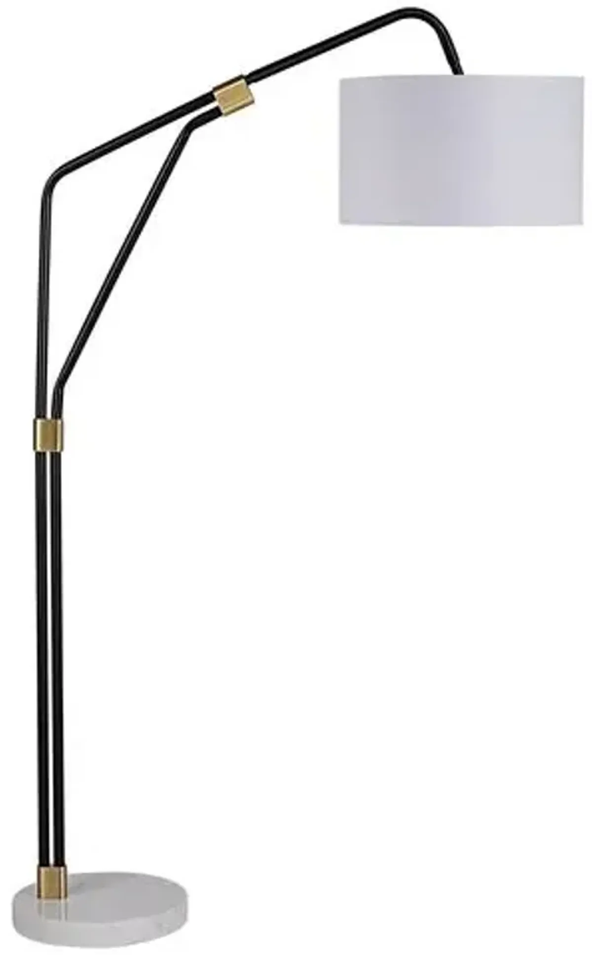 Myra Floor Lamp - Matte Black/White