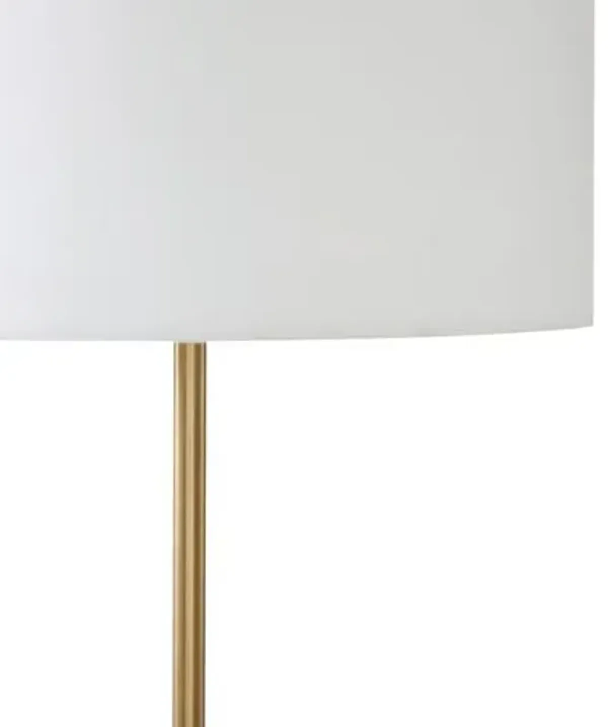 Drayven Marble Floor Lamp - Natural White/Brass