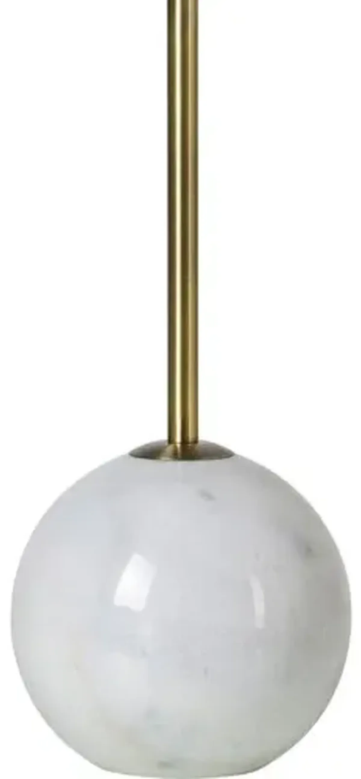 Set of 2 Zovian Marble Table Lamps - White/Brass - Gold