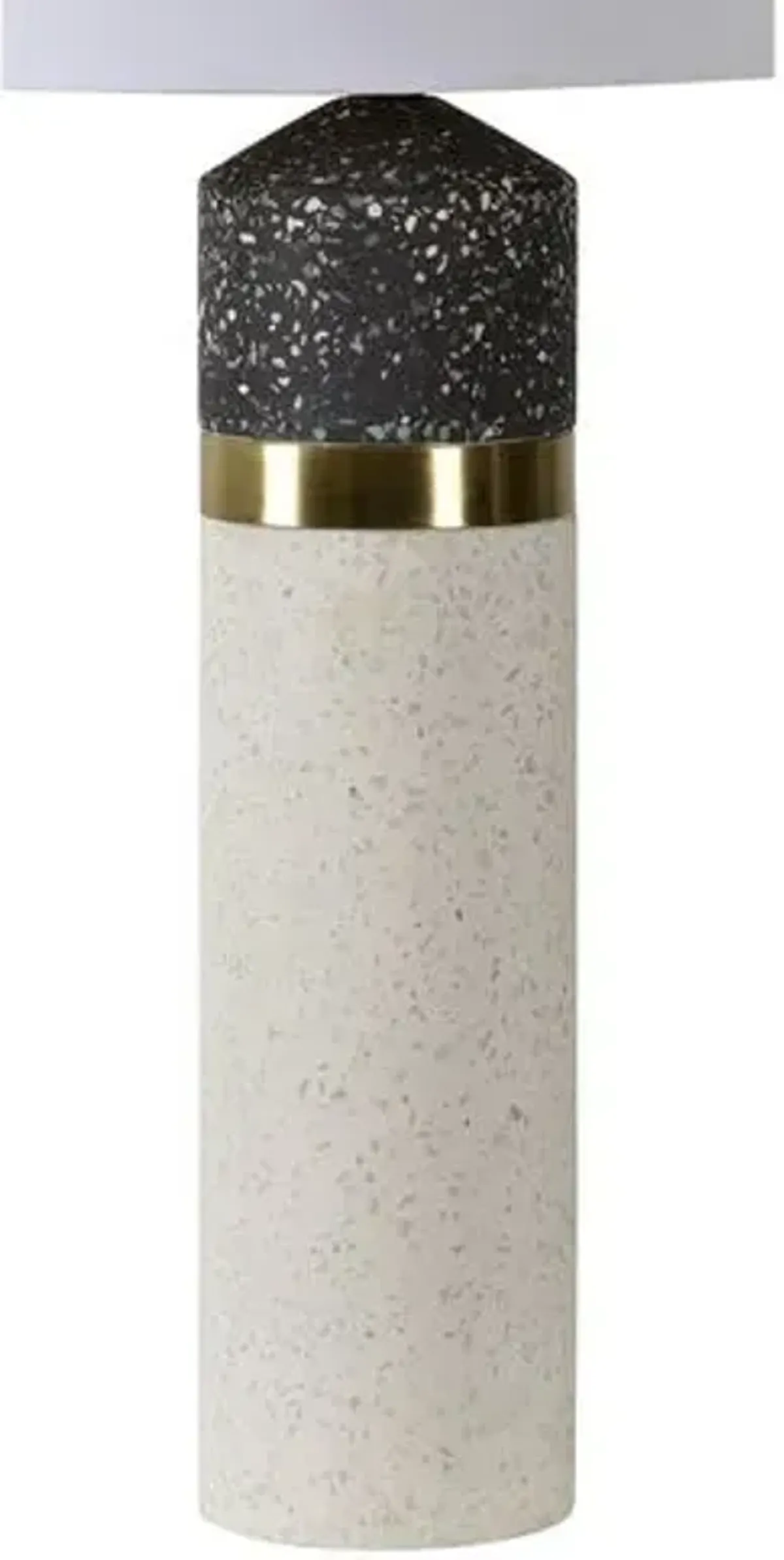 Flint Terrazzo Table Lamp - Black/White Speckled