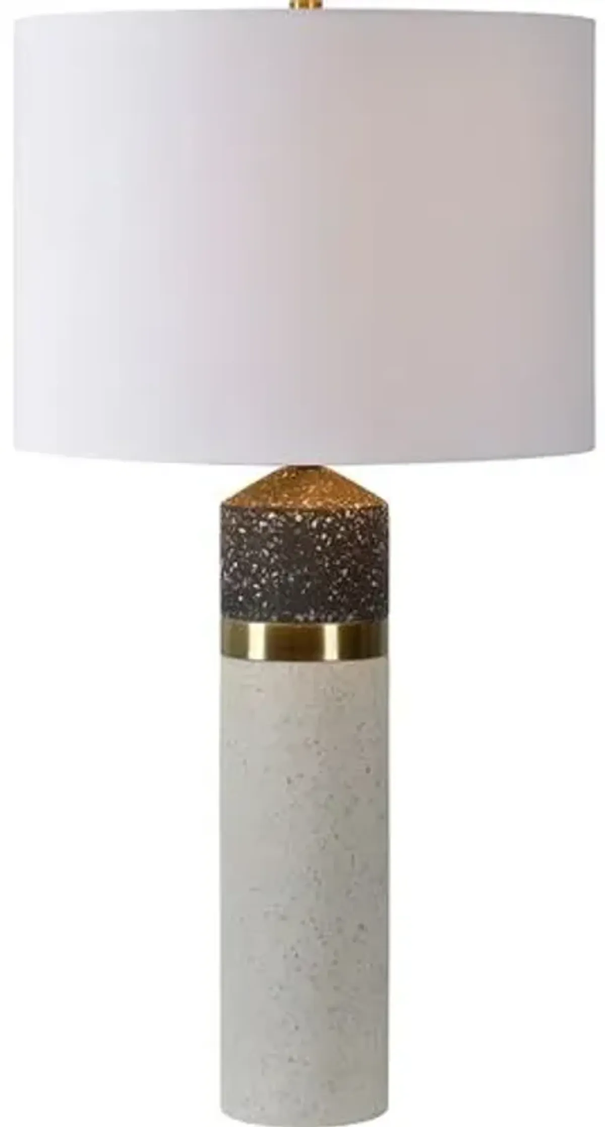 Flint Terrazzo Table Lamp - Black/White Speckled