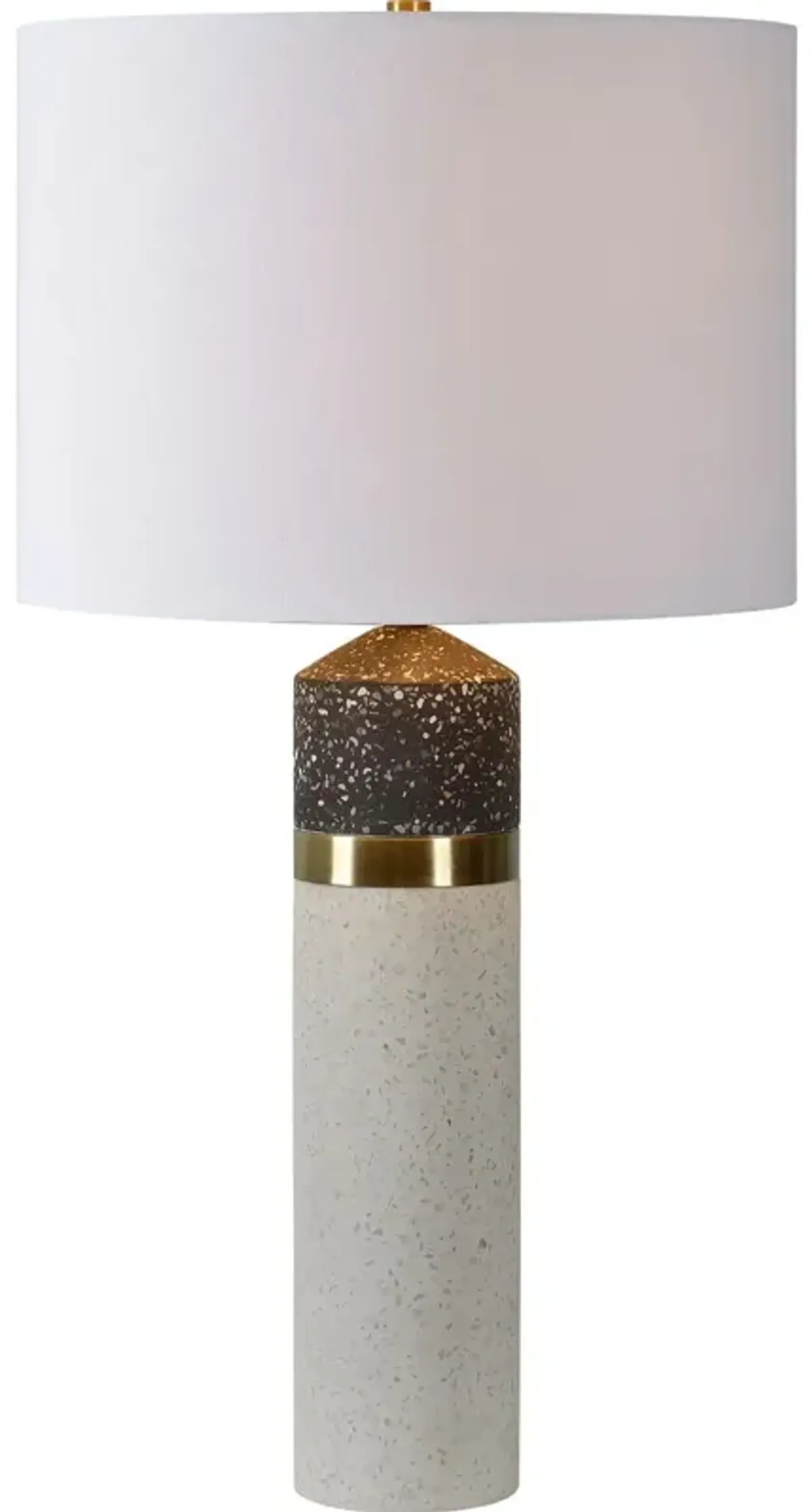 Flint Terrazzo Table Lamp - Black/White Speckled