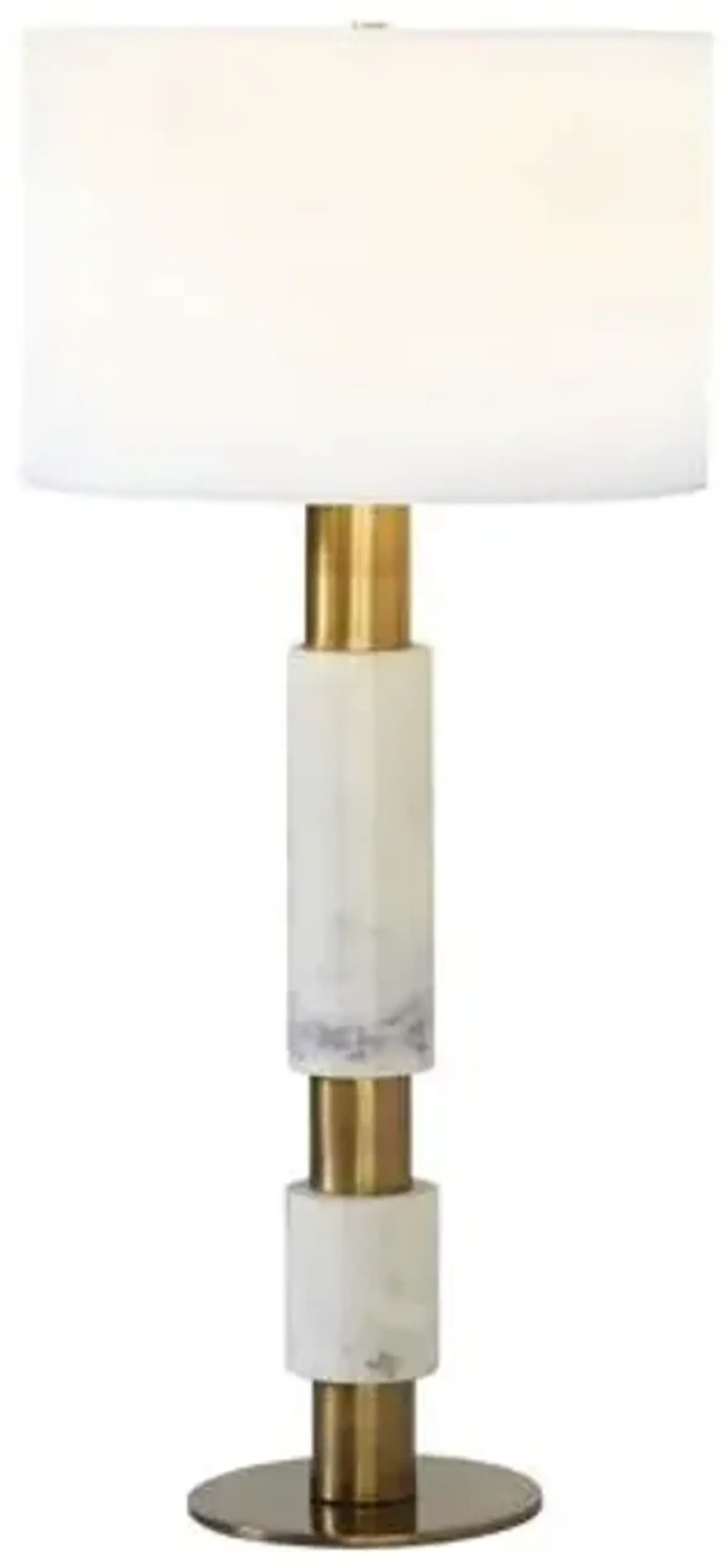 Amadeus Marble Table Lamp - White/Brass