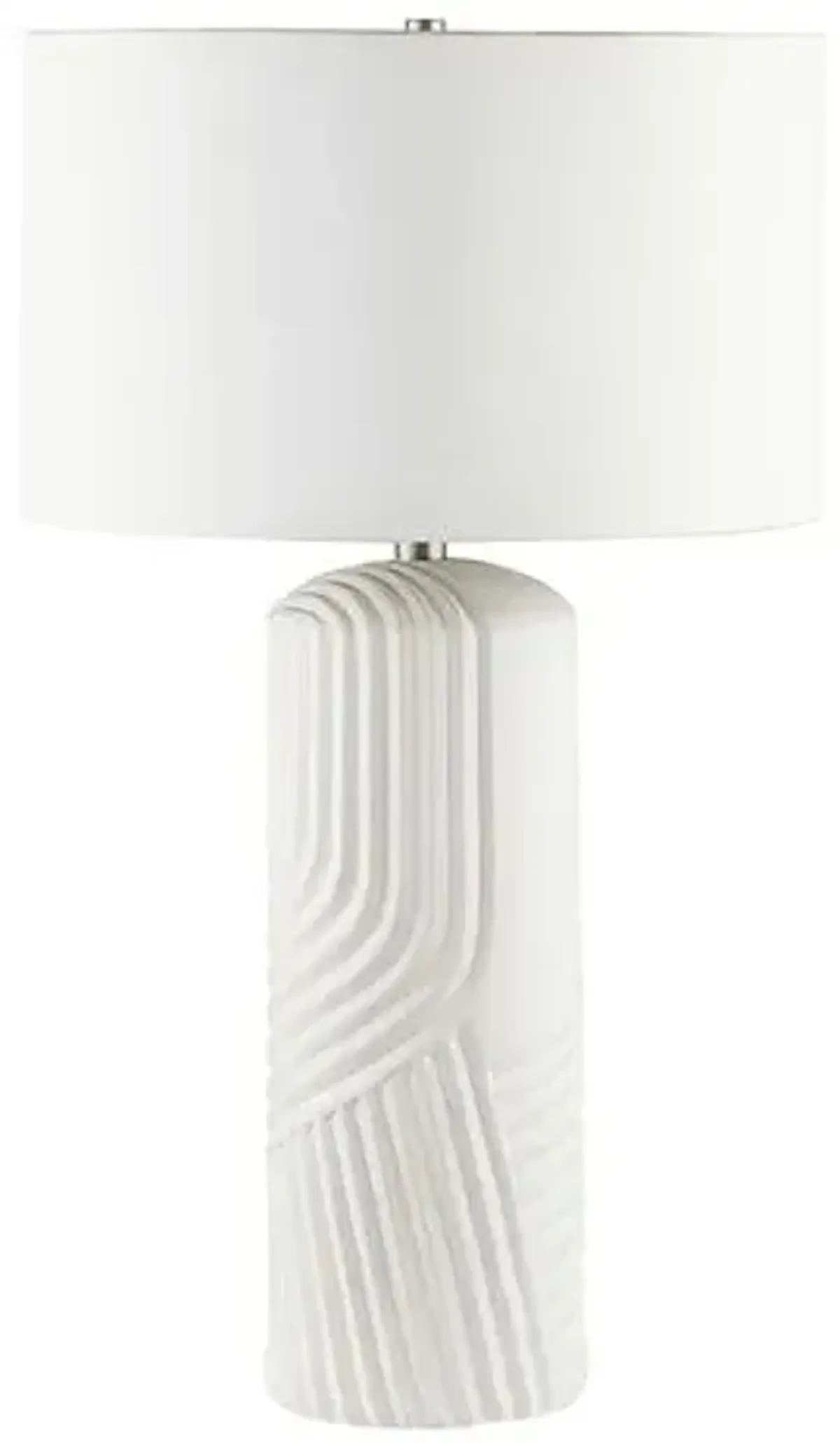 Cypress Ceramic Table Lamp - White