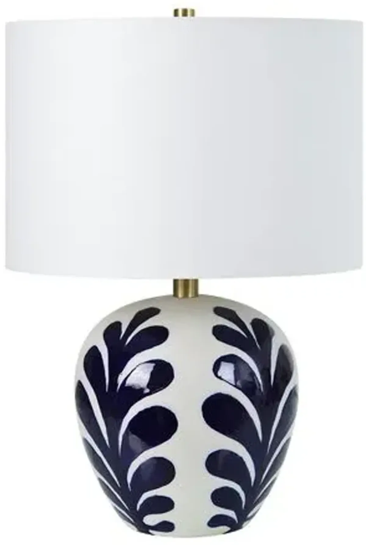 Sylphine Table Lamp - Matte White/Glazed Navy