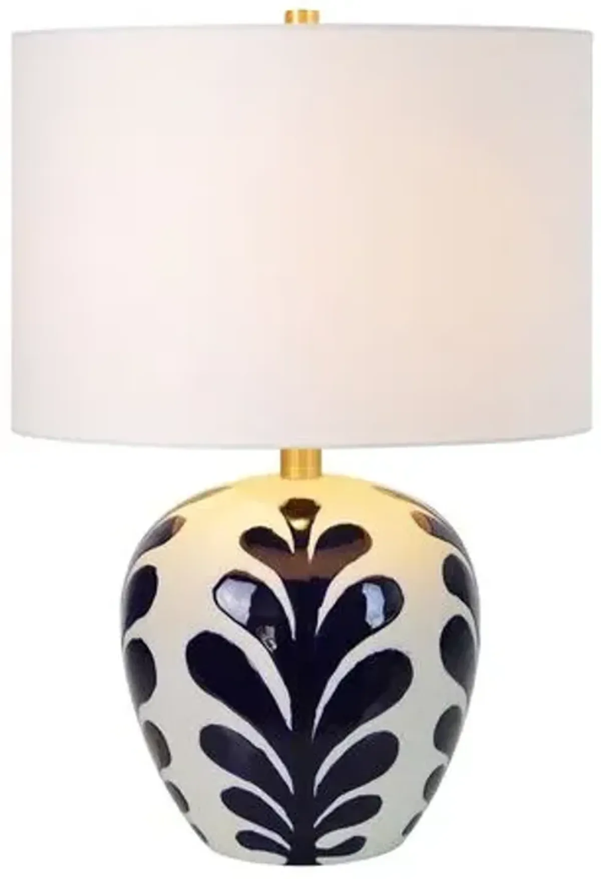 Sylphine Table Lamp - Matte White/Glazed Navy