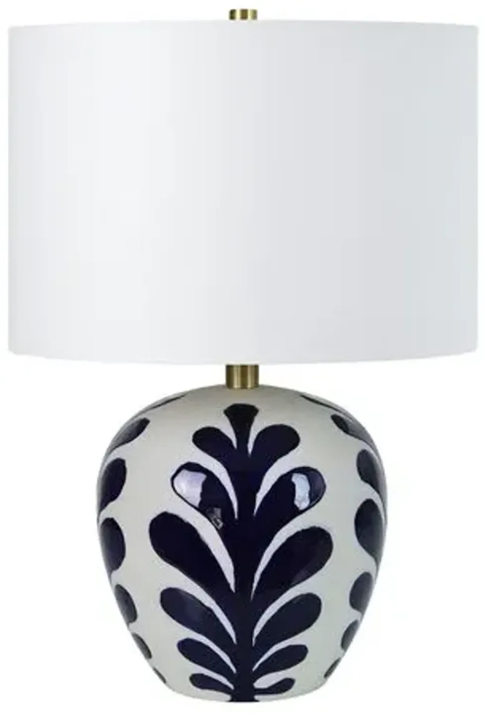 Sylphine Table Lamp - Matte White/Glazed Navy