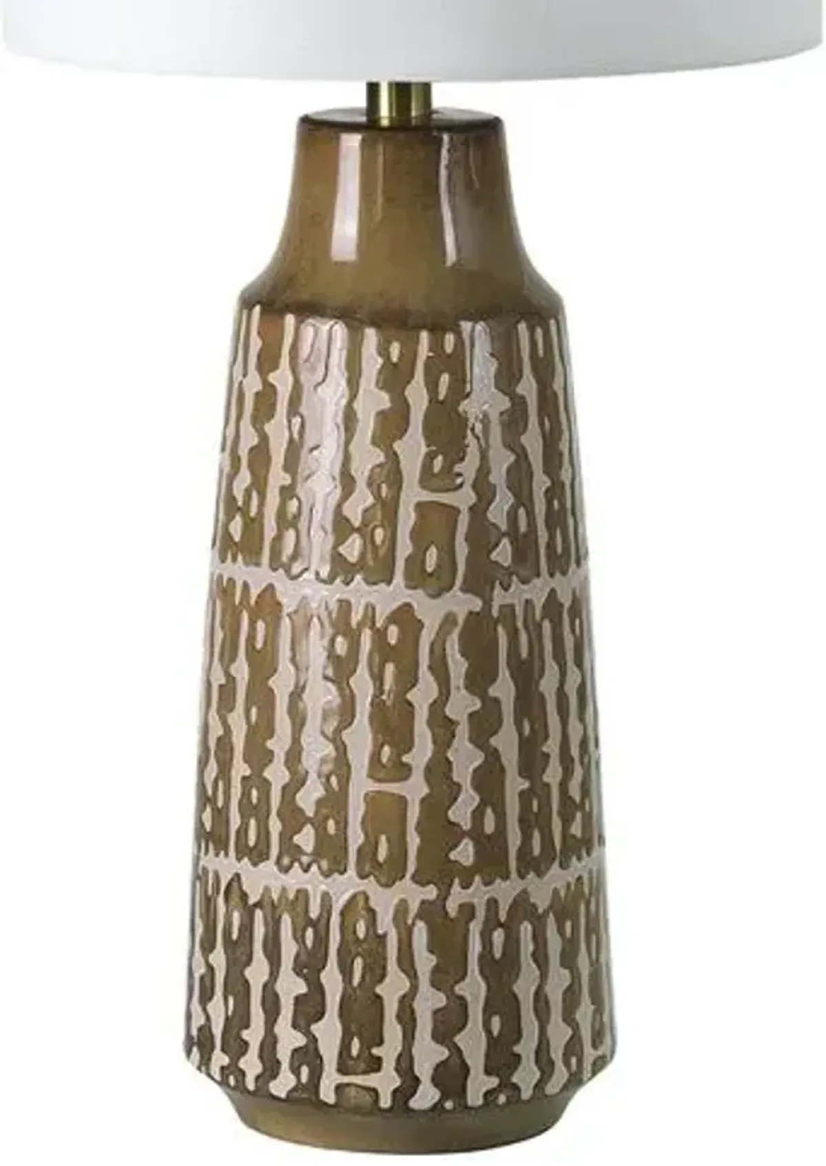 Percival Ceramic Table Lamp - Taupe - Brown