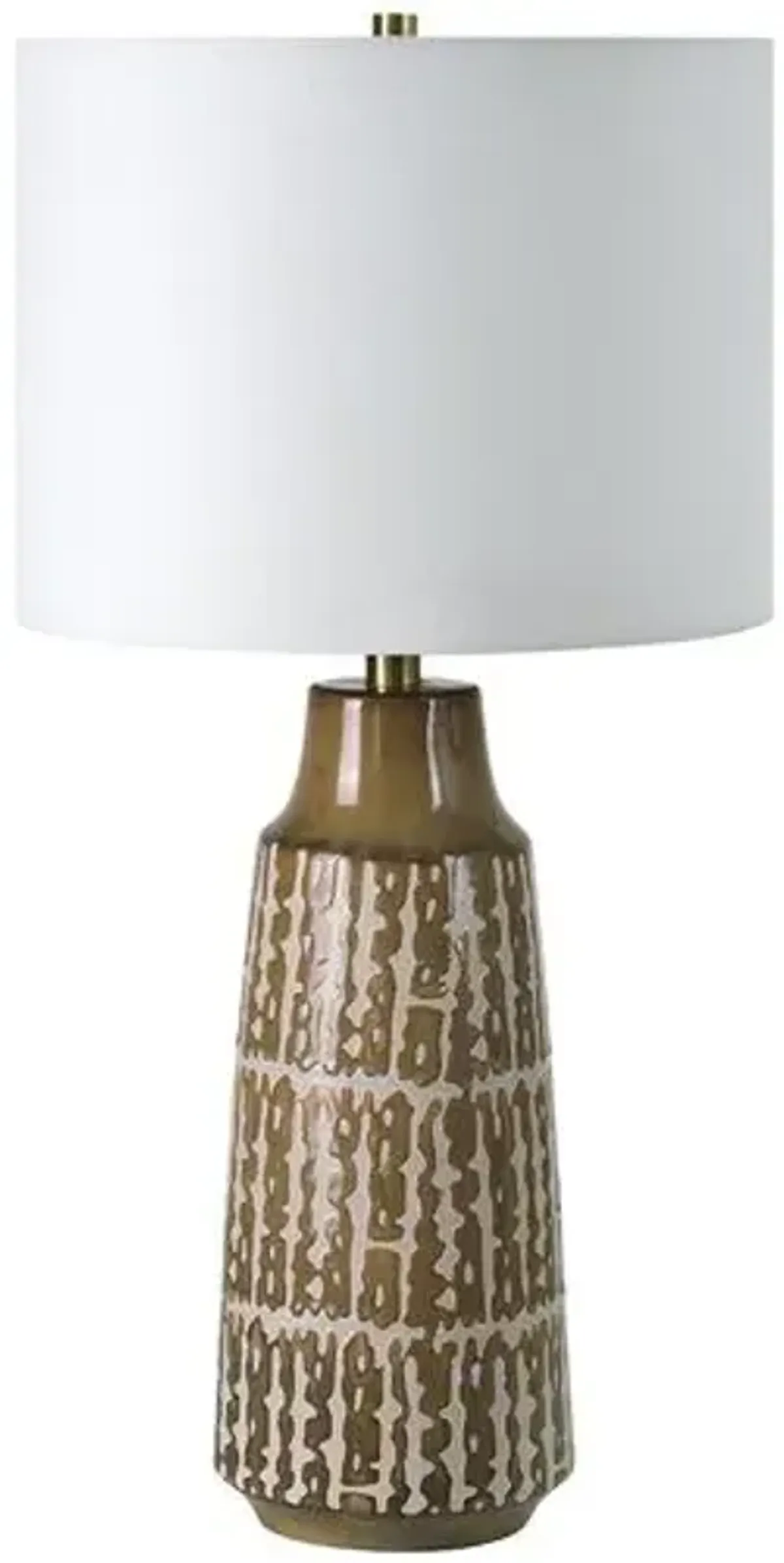 Percival Ceramic Table Lamp - Taupe - Brown