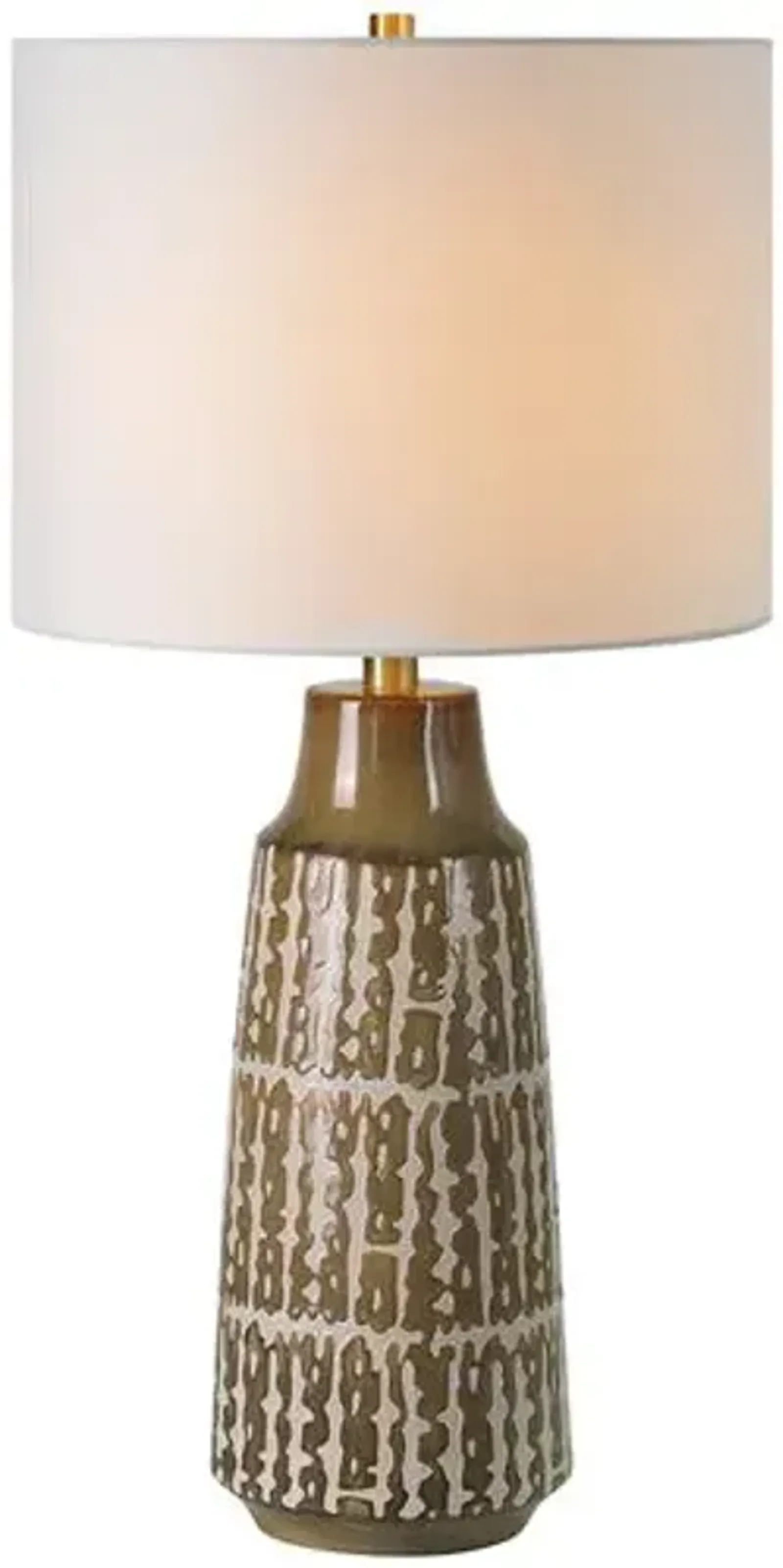 Percival Ceramic Table Lamp - Taupe - Brown