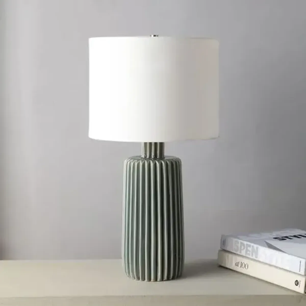 Sequoia Ceramic Table Lamp - Olive - Green