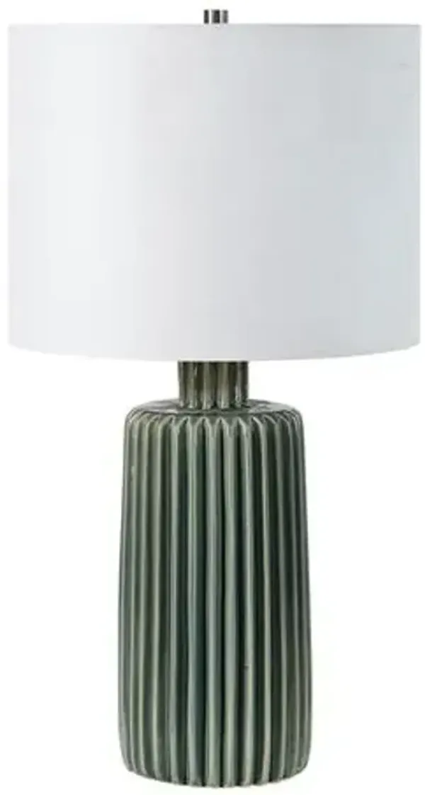 Sequoia Ceramic Table Lamp - Olive - Green