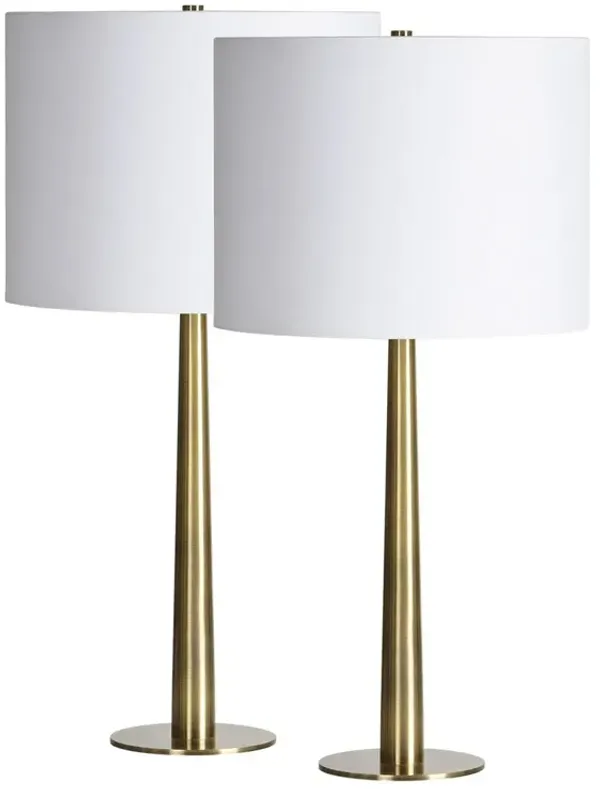 Set of 2 Lavinia Table Lamps - Brass - Gold