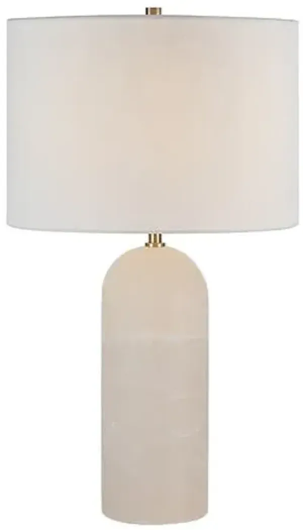 Melisandre Table Lamp - Cream - White