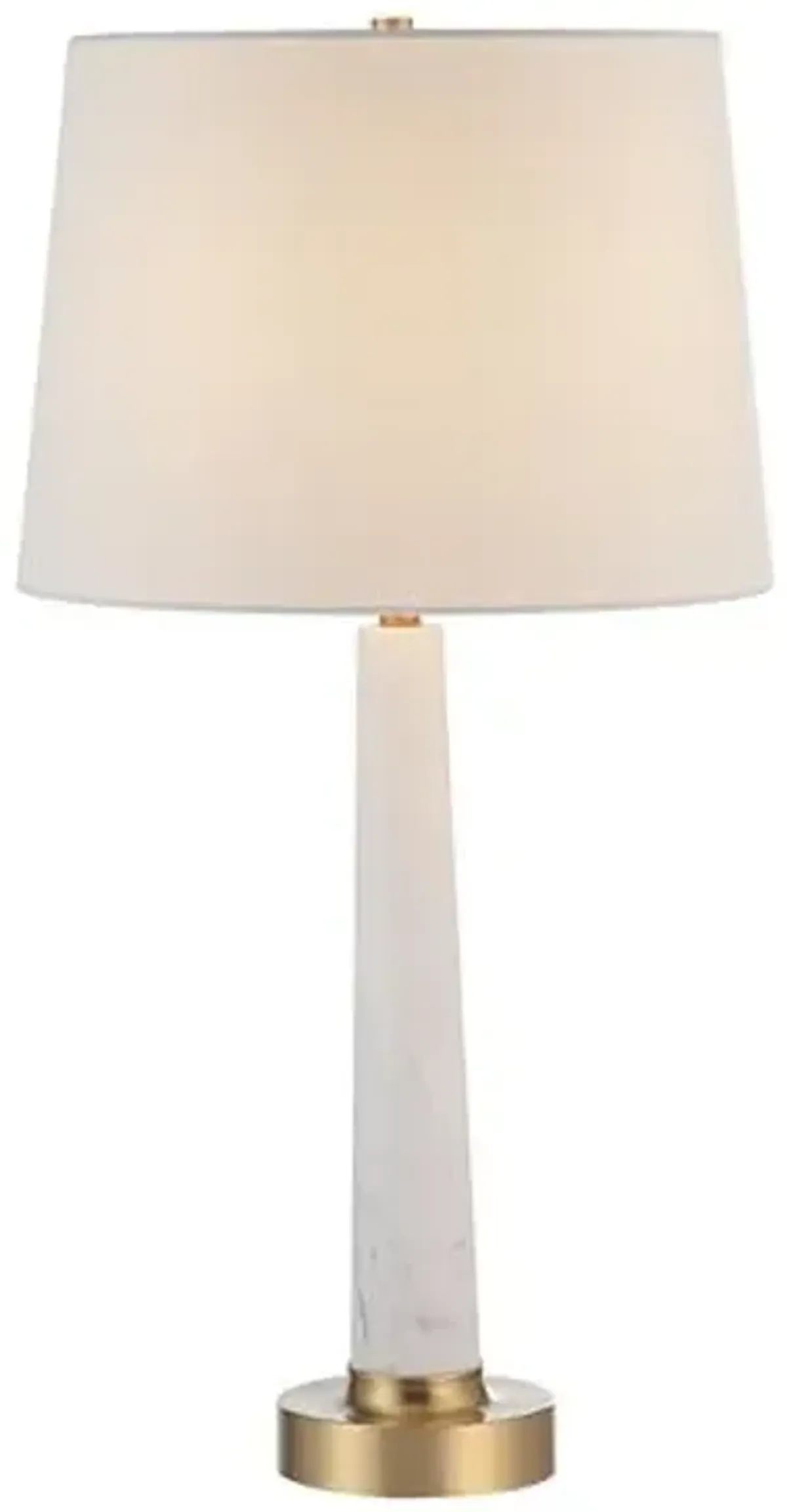 Meadowlark Marble Table Lamp - White/Brass