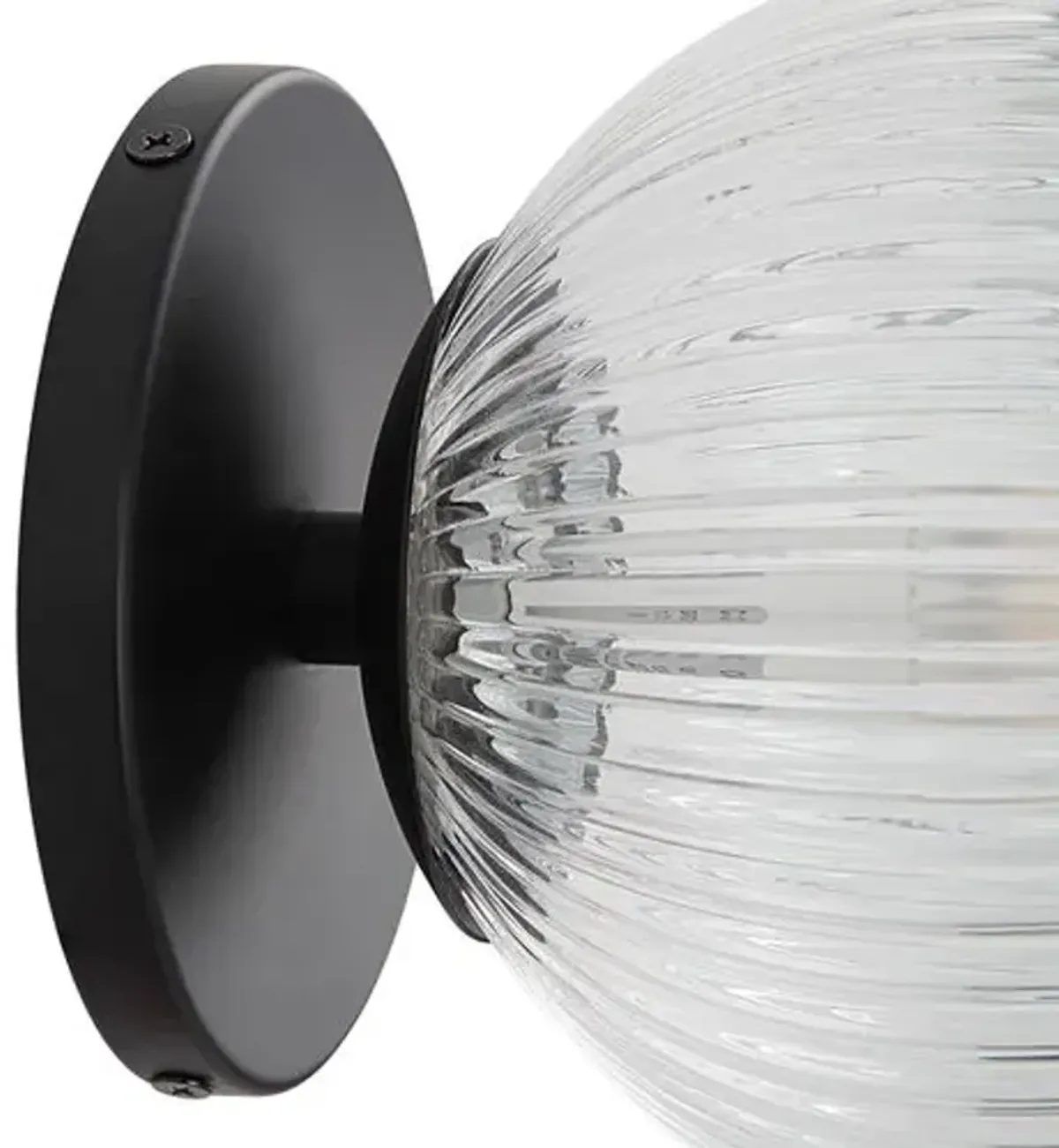 Arbor Glass Wall Sconce - Black