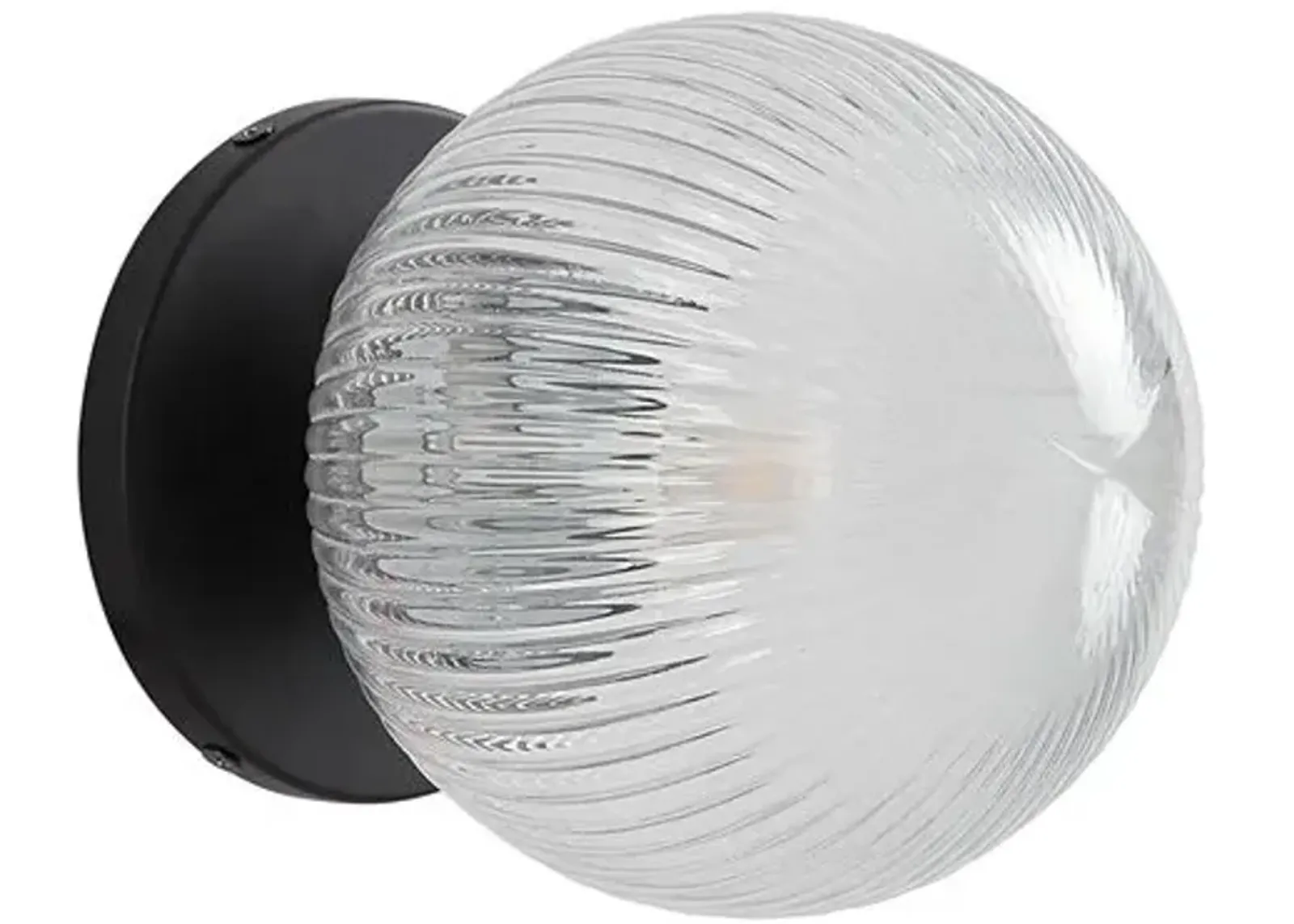 Arbor Glass Wall Sconce - Black