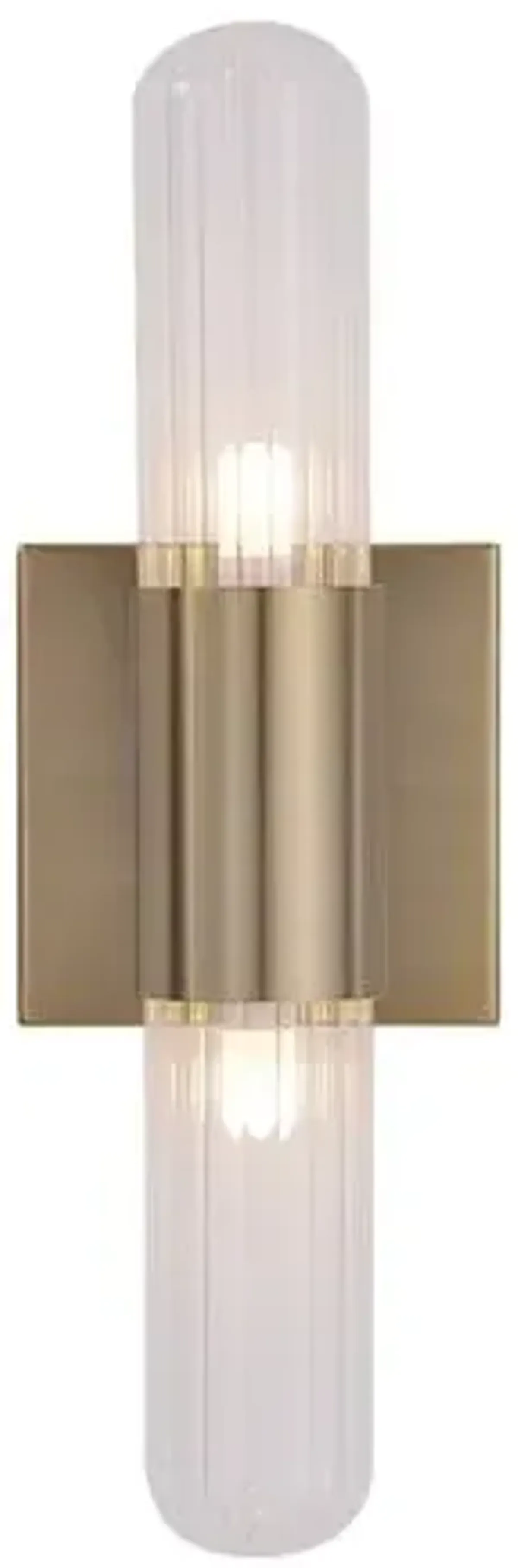 Drakon 2-Light Glass Wall Sconce - Brass - Yellow