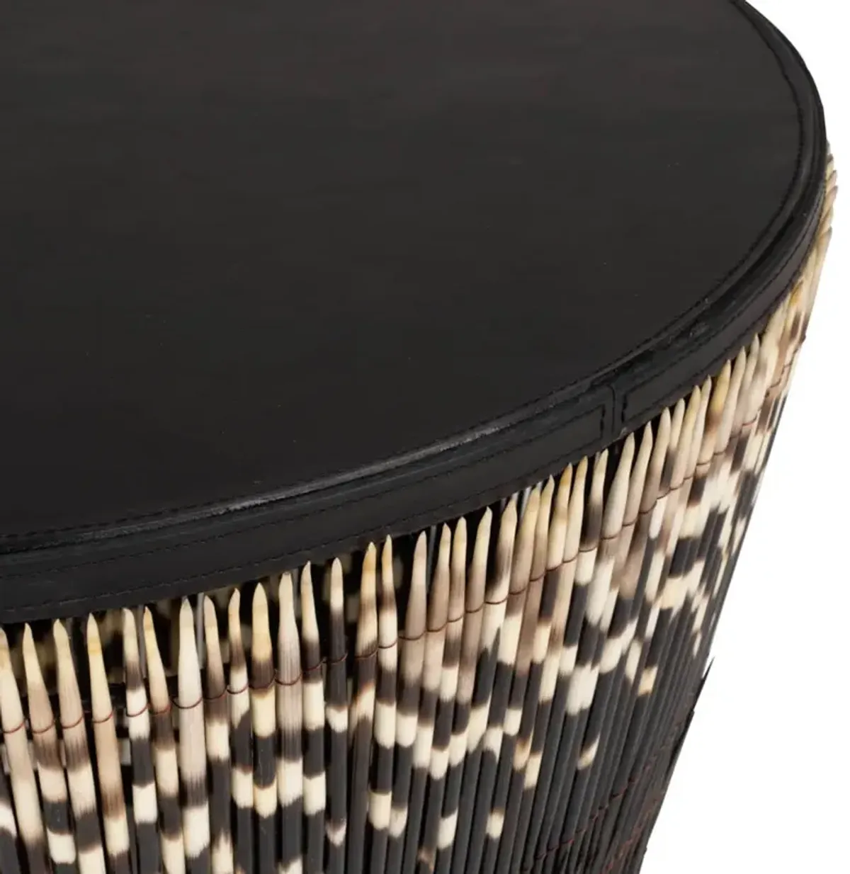 Porcupine Quill Side Table, Black