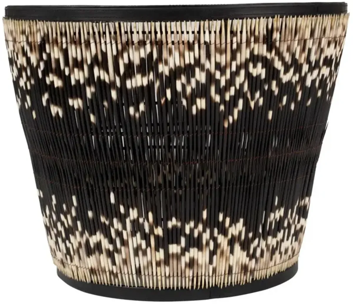 Porcupine Quill Side Table, Black