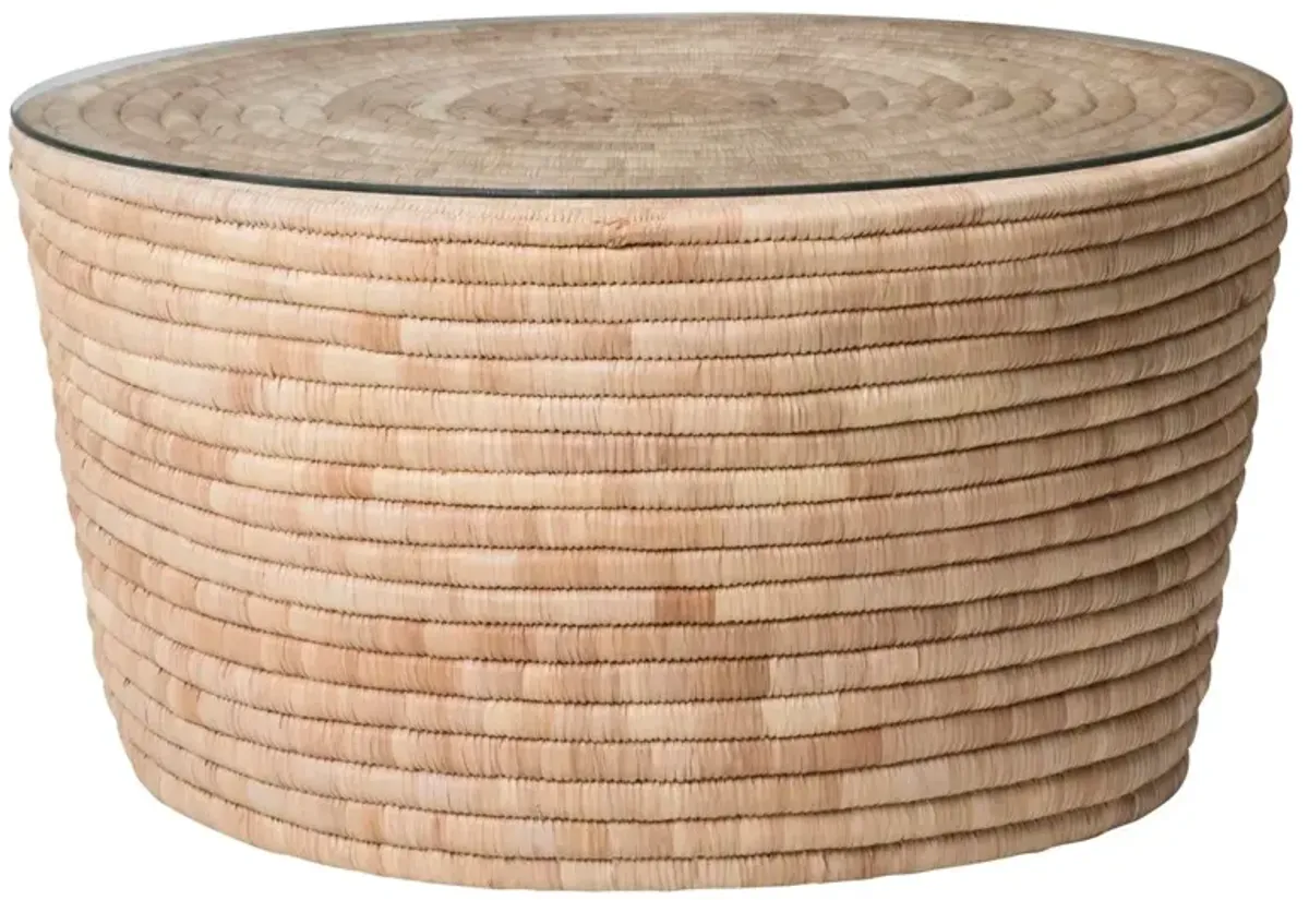 Malawian Palm Coffee Table, Natural
