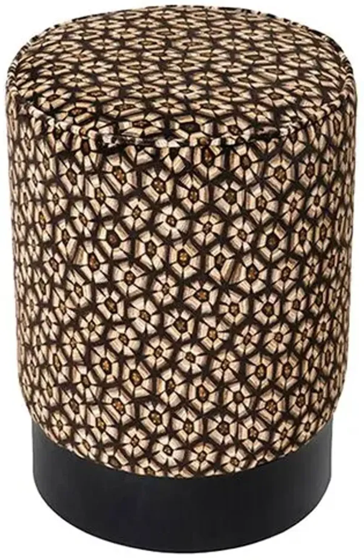 Thanda Tortoise Velvet Pouf - Ngala Trading Co. - Beige