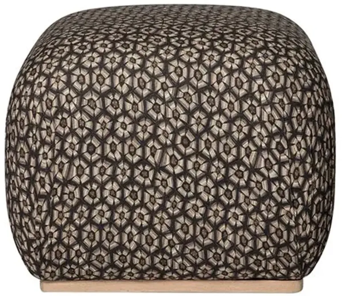Nyala Thanda Tortoise Ottoman - Silver Linen - Ngala Trading Co. - Beige